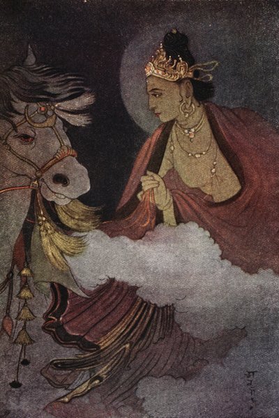 Partenza del principe Siddhartha, illustrazione da 