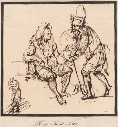 Un Giardiniere e un Gentiluomo da Abbé de Saint Non Jean Claude Richard