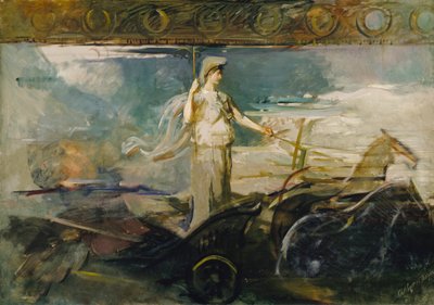 Minerva su un carro, ca. 1894 da Abbott Handerson Thayer
