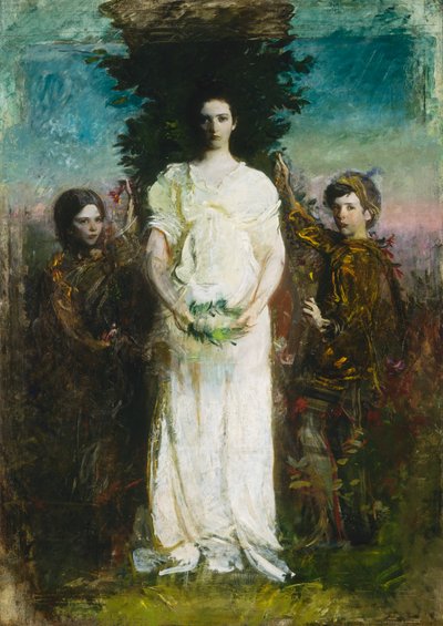 I miei figli Mary, Gerald e Gladys Thayer, ca. 1897 da Abbott Handerson Thayer
