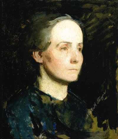 Ritratto di una donna Miss Gertrude Bloede, ca. 1881 da Abbott Handerson Thayer
