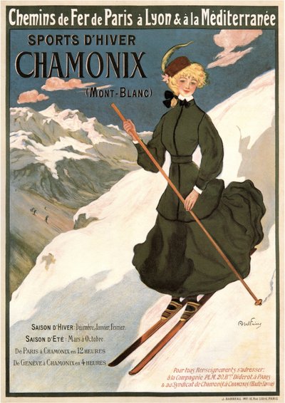 Chamonix Mont Blanc, 1905 da Abel Faivre