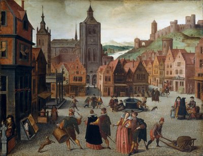 Il mercato a Bergen op Zoom da Abel Grimmaert