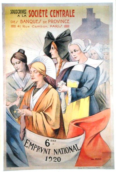 Poster pubblicitario del sesto prestito nazionale da Abel Mignon