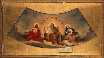 Francese: Il Padre eterno, il Cristo e la Vergine da Abel de Pujol