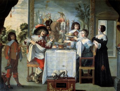 I cinque sensi: il gusto di un pittore anonimo, copia di un