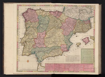 Mappa di Spagna e Portogallo da Abraham Allard