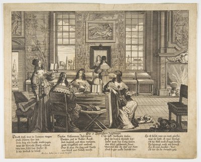 Le vergini stolte conversano, metà-fine XVII secolo da Abraham Aubry