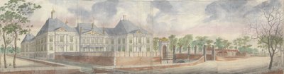 La Casa a Honselaersdijk e Dintorni, Vista dal Cortile Anteriore da Abraham Beerstraten