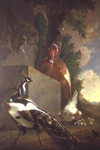 Uccelli presso una Fontana da Abraham Bisschop