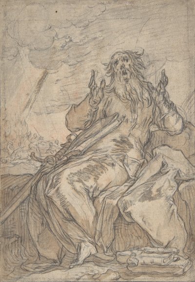 San Paolo seduto, con la sua conversione sullo sfondo, fine XVI-metà XVII secolo da Abraham Bloemaert