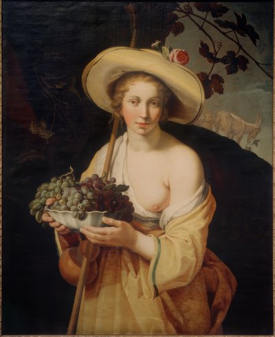 Pastorella con uva da Abraham Bloemaert