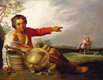 Pastorello che indica Tobia e l