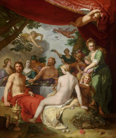 Il banchetto degli dei alle nozze di Peleo e Teti da Abraham Bloemaert