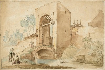 La porta di una città da Abraham Bloemaert