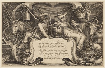 Pagina del titolo, "La serie della fattoria e del paesaggio" da Abraham Bloemaert