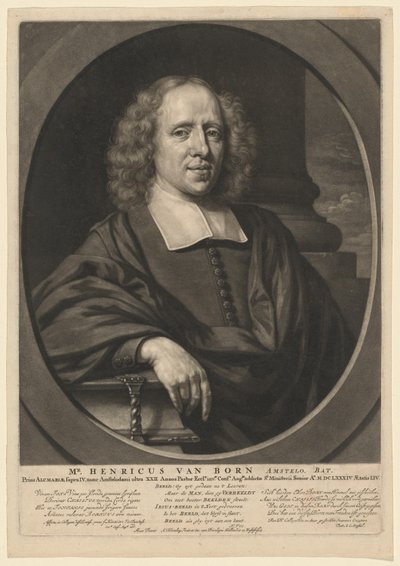 Sig. Henricus van Born da Abraham Blooteling, after Nicolaes Maes