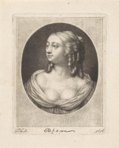 Busto di una giovane donna con seno semi scoperto da Abraham Bloteling