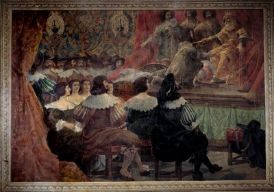 Rappresentazione teatrale nel XVII secolo al Castello di Grosbois da Abraham Bosse