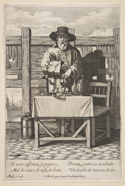 Venditore di brandy o cure, metà-fine XVII secolo da Abraham Bosse
