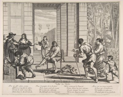 Vestire i mendicanti, 1635 da Abraham Bosse