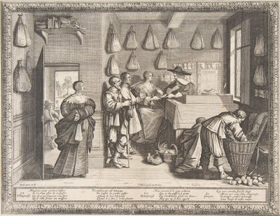Ufficio di collocamento, ca. 1633 da Abraham Bosse