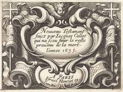 Frontespizio per "Il Nuovo Testamento" di Callot da Abraham Bosse