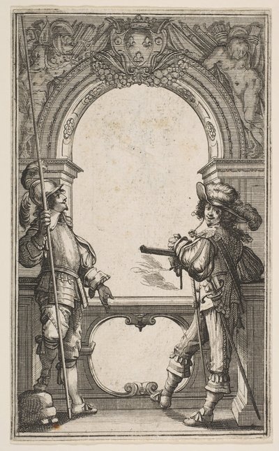 Frontespizio a Les Gardes Françaises, 1632 da Abraham Bosse
