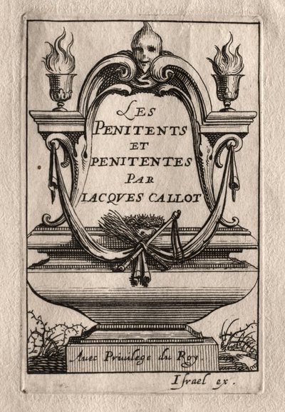Les Penitents: Frontespizio da Abraham Bosse