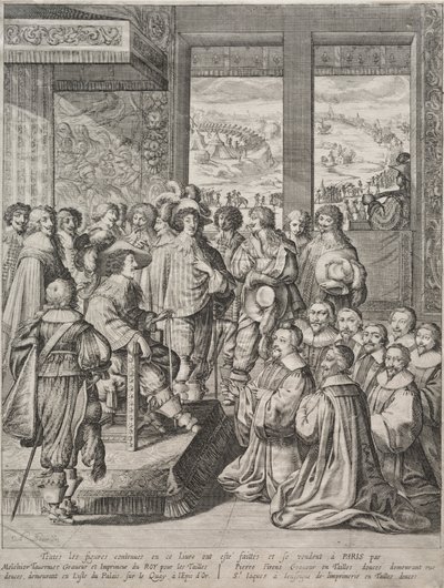 Luigi XIII Riceve una Deputazione di Magistrati da Abraham Bosse