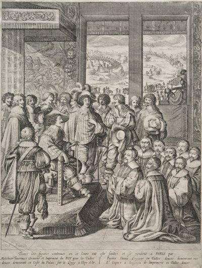 Luigi XIII Riceve una Deputazione di Magistrati da Abraham Bosse