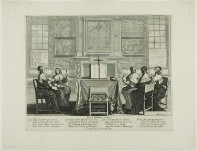 Piatto uno, da Le vergini sagge e stolte, piatto uno da Abraham Bosse