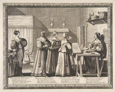 Regali offerti alla sposa, ca. 1633 da Abraham Bosse