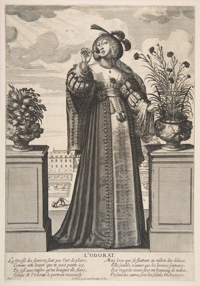 Olfatto, 1635-38 da Abraham Bosse