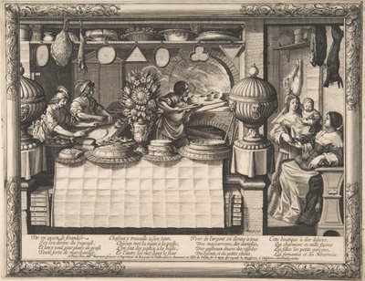 Il pasticcere, 1632-35 da Abraham Bosse
