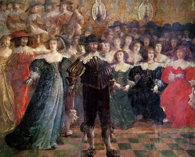 Il ballo di corte (dettaglio) da Abraham Bosse