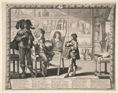 Il pittore nel suo studio, dalla serie Artisti nei loro studi da Abraham Bosse