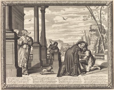 Il figliol prodigo accolto dal padre da Abraham Bosse