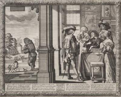 Il Figliol Prodigo: Il Figliol Prodigo che Saluta i Suoi Genitori da Abraham Bosse