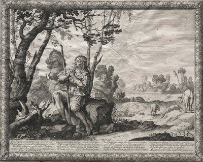 Il figliol prodigo: Il prodigo che cura i maiali da Abraham Bosse