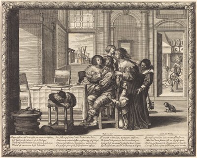 Il figliol prodigo in una casa di malaffare da Abraham Bosse