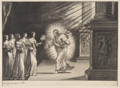 Le vergini sagge davanti a Cristo da Abraham Bosse