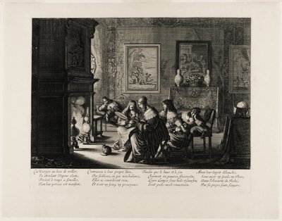 Le vergini sagge e stolte, quinta tavola da Abraham Bosse
