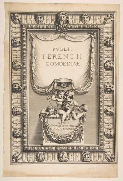 Pagina del titolo: Commedie di Terenzio Publii Terentii Comoediae da Abraham Bosse