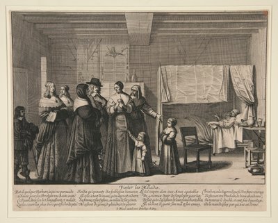 Visitare i malati, dalle Sette opere di misericordia da Abraham Bosse