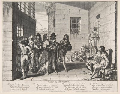 Visitare i prigionieri, 1635 da Abraham Bosse