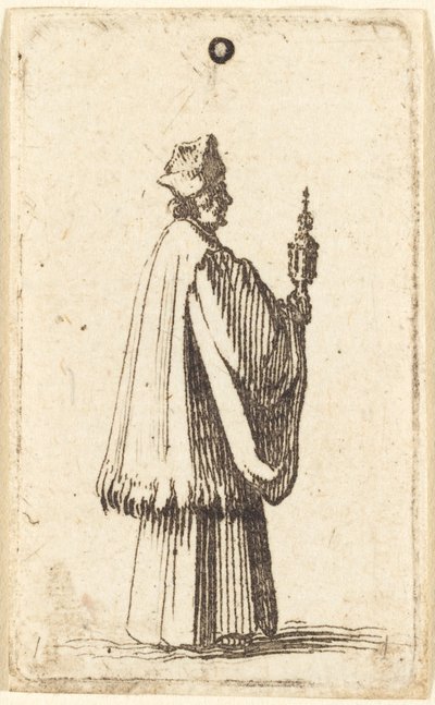 Sacerdote che porta il Santissimo Sacramento dell
