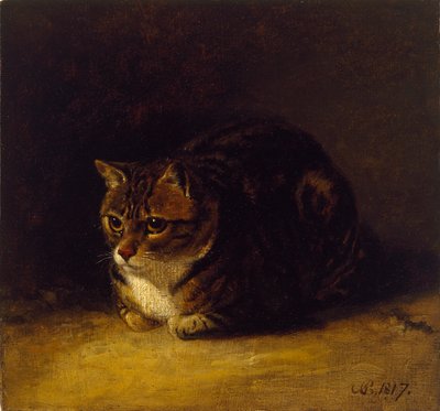Studio di un gatto, 1817 da Abraham Cooper
