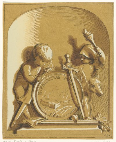 Allegoria con due putti da Abraham Delfos