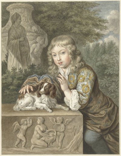 Ragazzo con cagnolino da Abraham Delfos